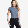 Classic Cotton Crew Tee - Washed Navy